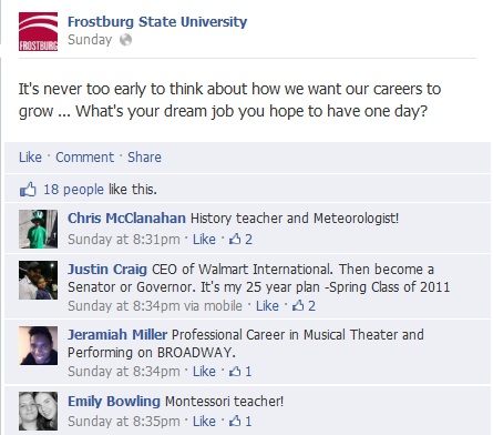 Screenshot of Frostburg Facebook page discussion