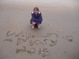 Celebrating my college next year at the Jersey shore prom weekend =) I had a W&M theme going for prom--I met a future classmate who was my friend's date, and chased down a random woman on the beach to tell her that I liked her W&M shirt =)
