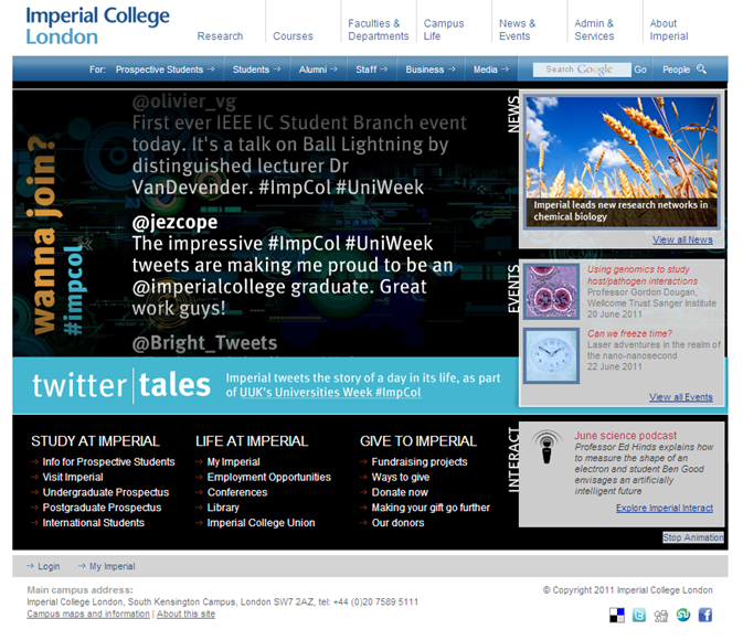 Twitter homepage