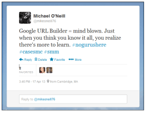 Google URL Builder Tweet