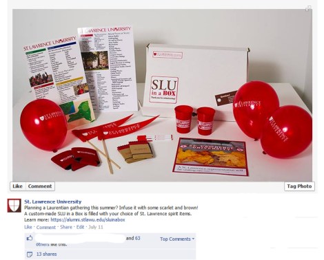Facebook post about SLU in a Box