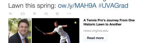 A screenshot of a tweet about U.Va. student Brendan Evans.