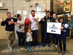 Carroll University alumni finished sorting over 500 pounds of food collected by alumni at Loaves and Fishes Pantry in Naperville, Illinois. 